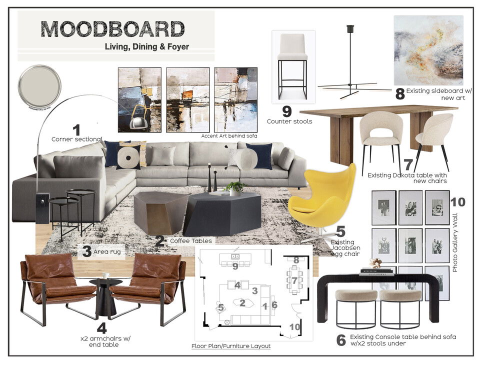 Contemporary Design Style with Pops of Color Marine H. Moodboard 1 thumb