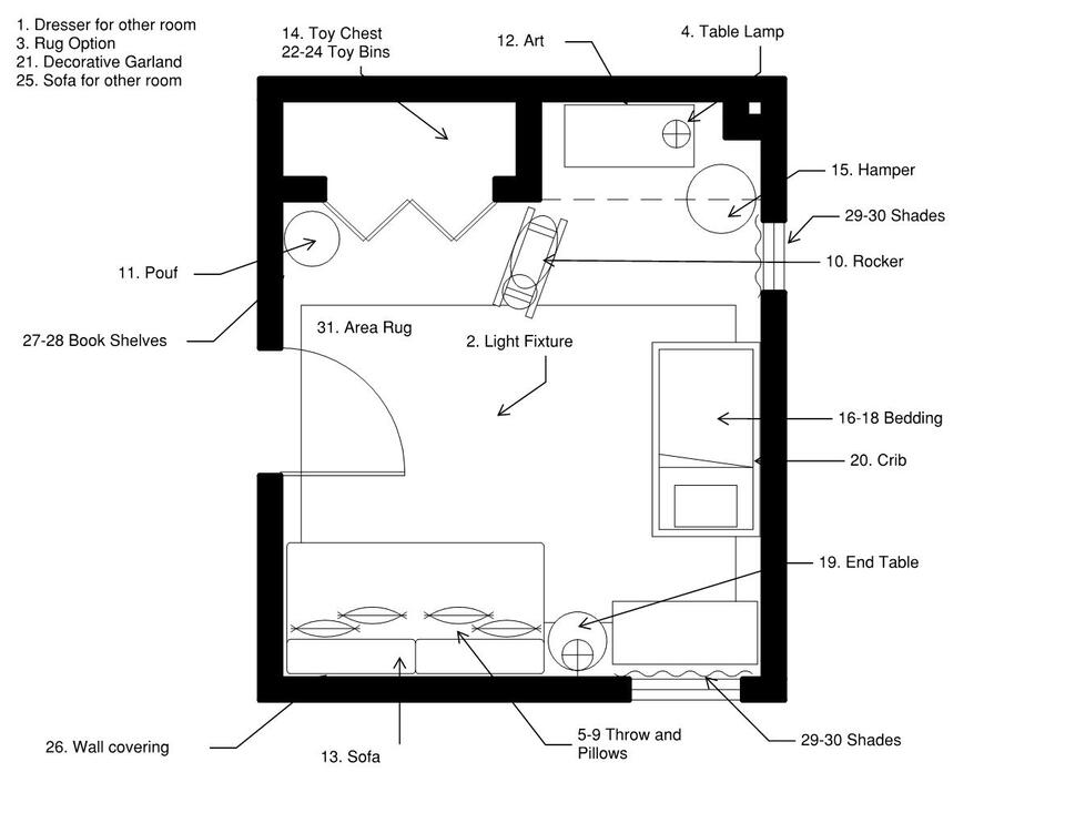 Online Designer Nursery Floorplan