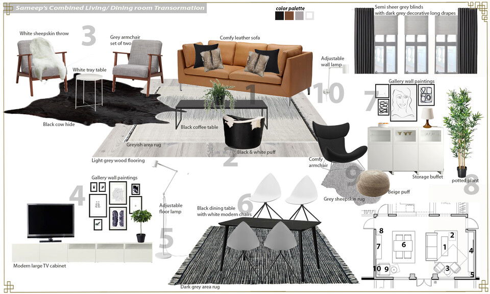 Minimalistic Modern Living Room Interior Design Franzi K. Moodboard 1 thumb