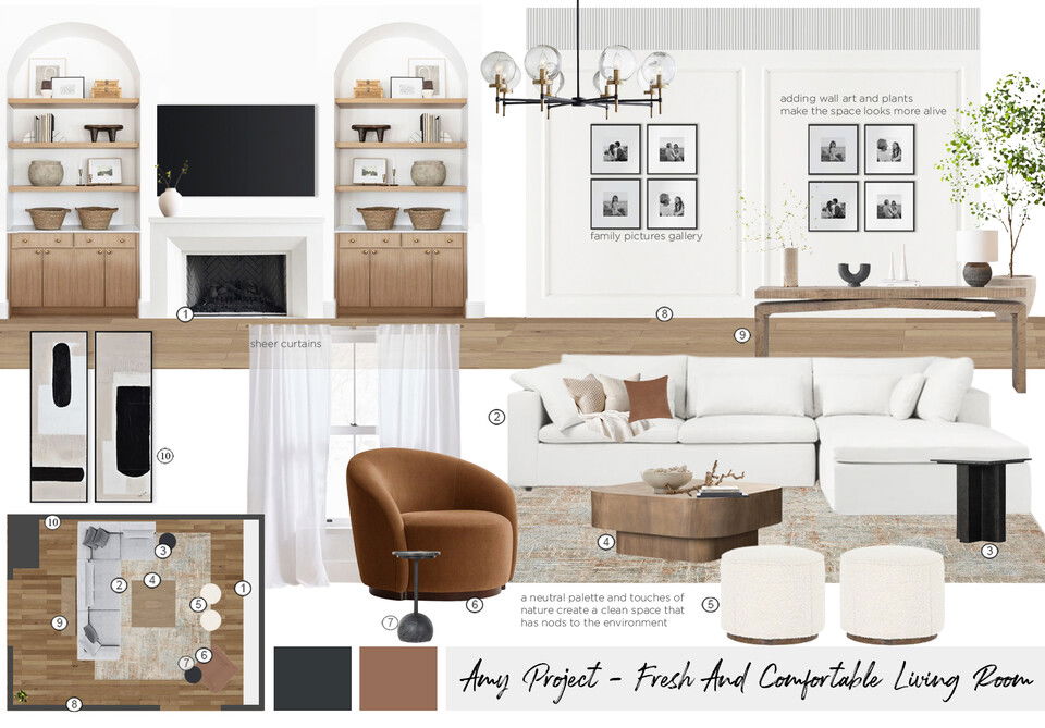 Fresh & Comfortable Family Room Design Maya M. Moodboard 1 thumb