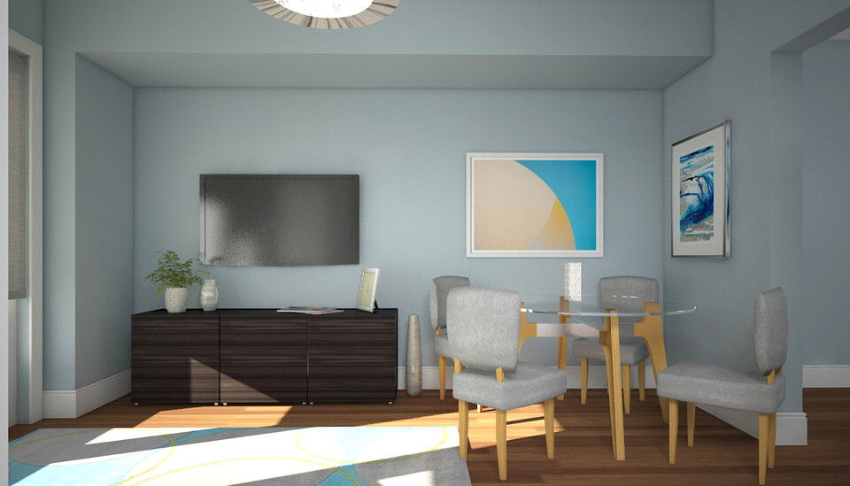 Online Designer Dining Room 3D Model 3