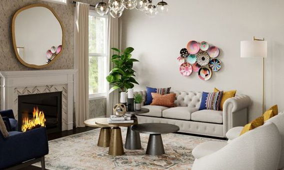 Eclectic Glam Living Room