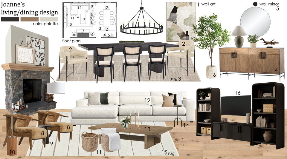 Modern Farmhouse Home Transformation Nikola P. Moodboard 2 thumb