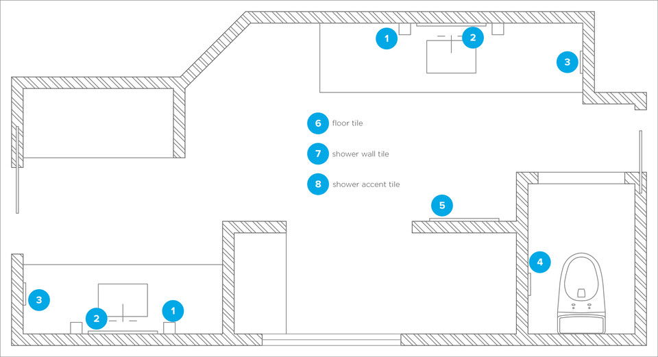 Online Designer Bathroom Floorplan