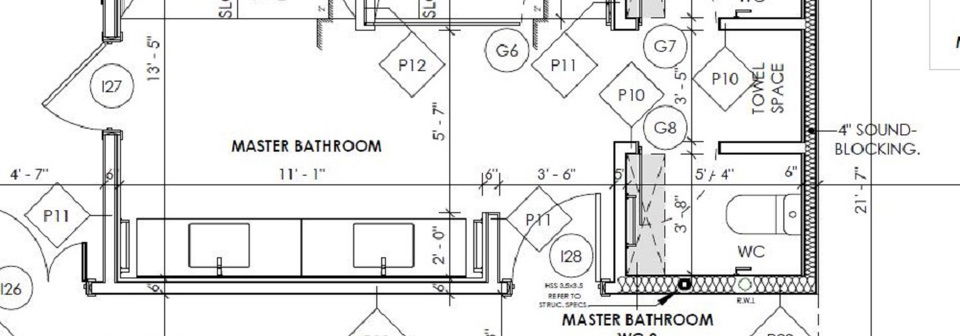 Sleek High End Bathroom Interior Design- Before Photo