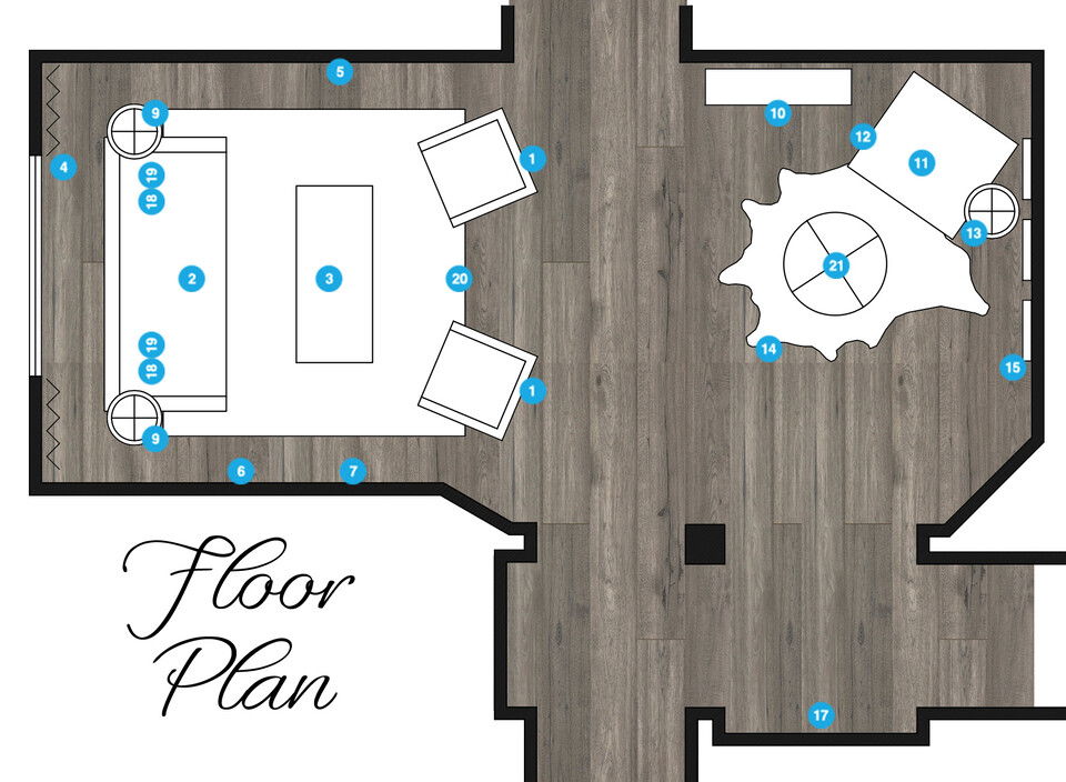 Online Designer Living Room Floorplan