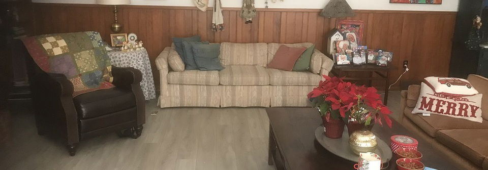Diseño de Sala y Comedor Rústico Elegante- Foto Antes