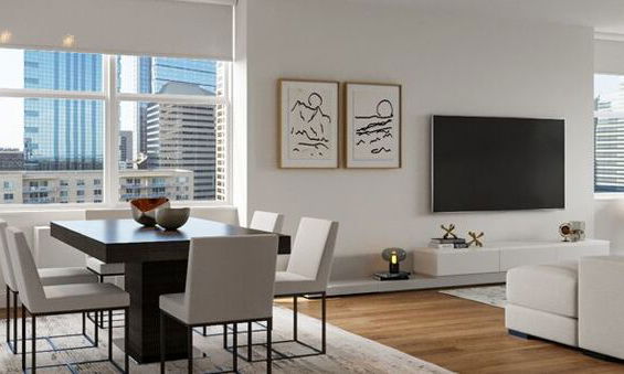 Chic Modern Living & Dining Room Design