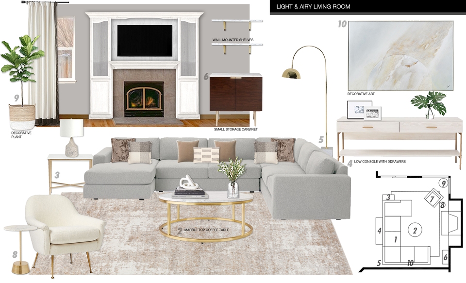 Cozy Transitional Living Room Design Picharat A.  Moodboard 2 thumb