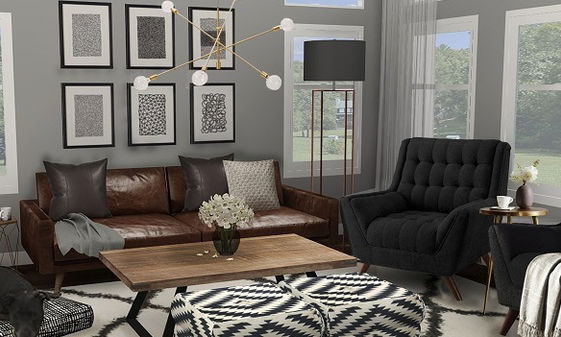 Black & White Living Room