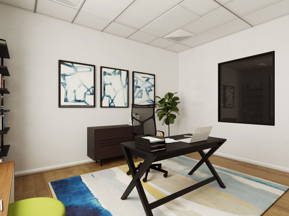 Bright Modern Open Space Office Interior Design