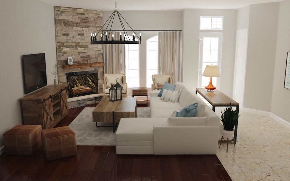 Online Designer Living Room 3D Model 3