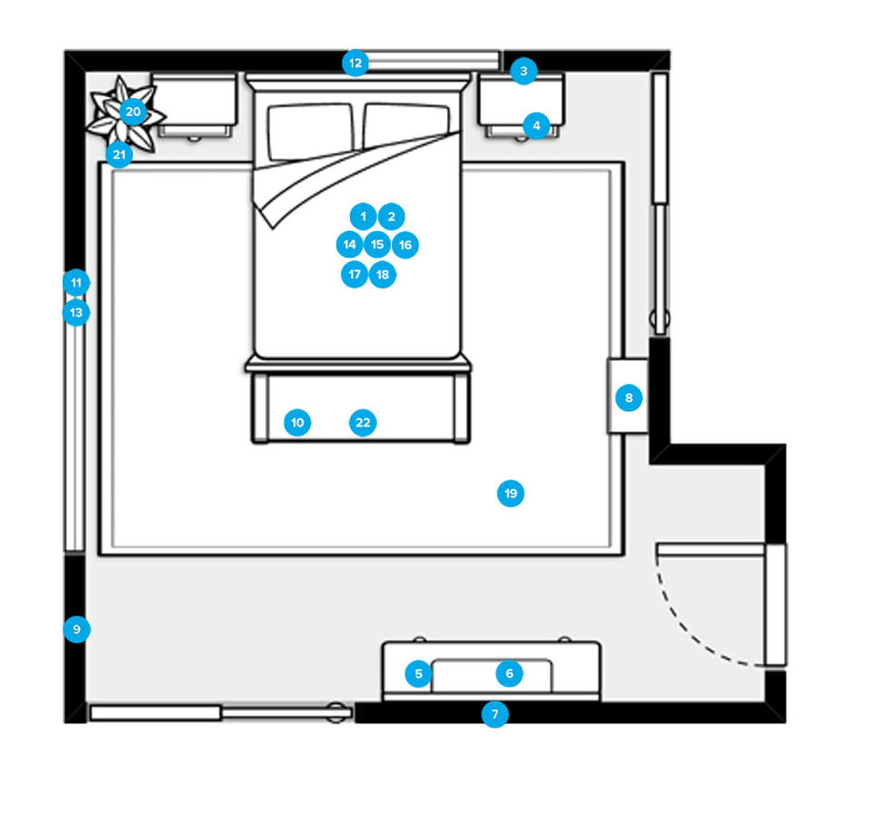 Online Designer Bedroom Floorplan