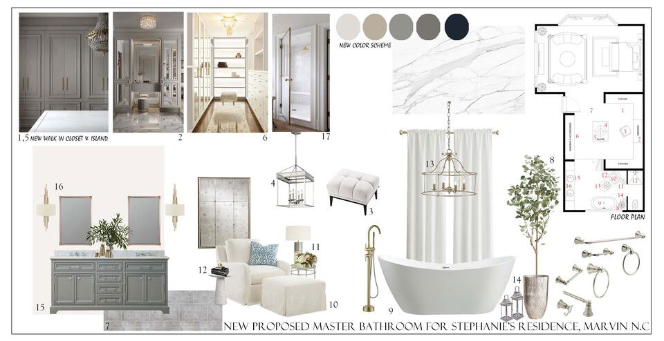 Harmonious Master Bathroom & Closet Remodel Aida A. Moodboard 2 thumb