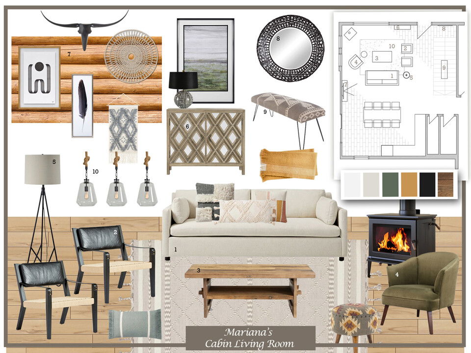 Log Cabin Modern Interior Refresh Dragana V. Moodboard 2 thumb