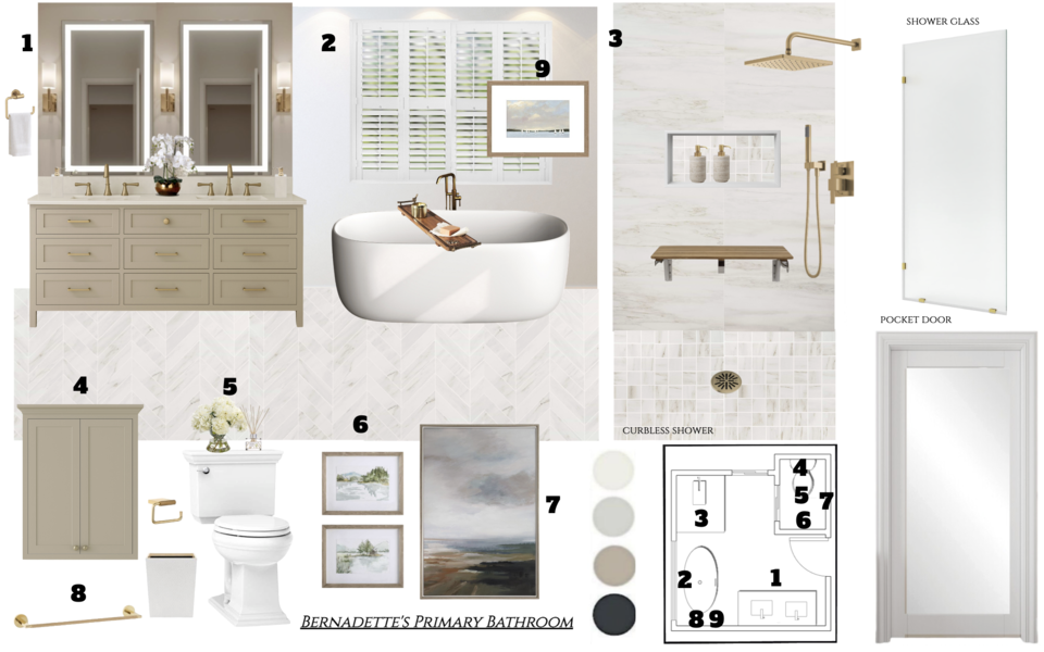 Timeless Transitional Bathrooms Design Kamila A. Moodboard 1 thumb