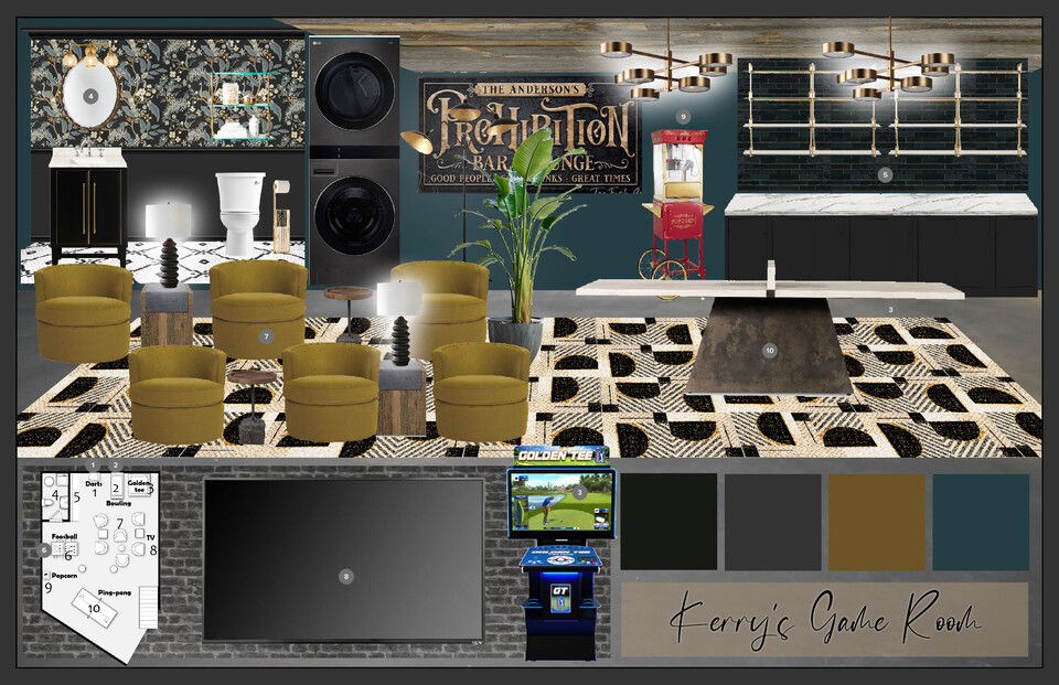 Black, Rustic & Industrial Game Room Casey H. Moodboard 2 thumb