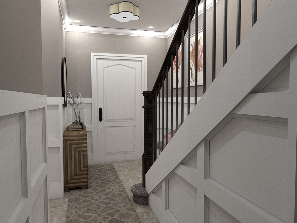 Modelo 3D de pasillo/entrada de diseñador en línea 3