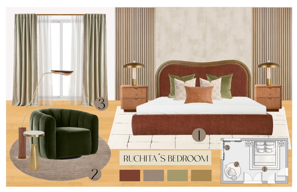 Remodelación orgánica moderna y elegante del hogar Lara D. Moodboard 2 miniatura