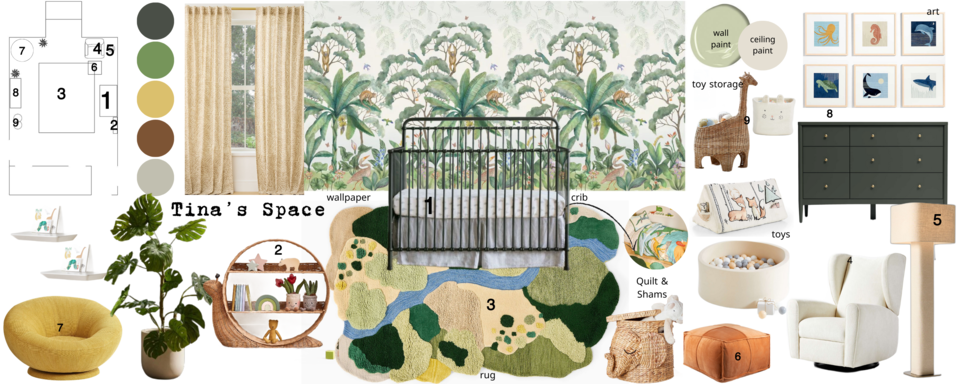 Adorable Forest Themed Nursery Sahar M. Moodboard 2 thumb