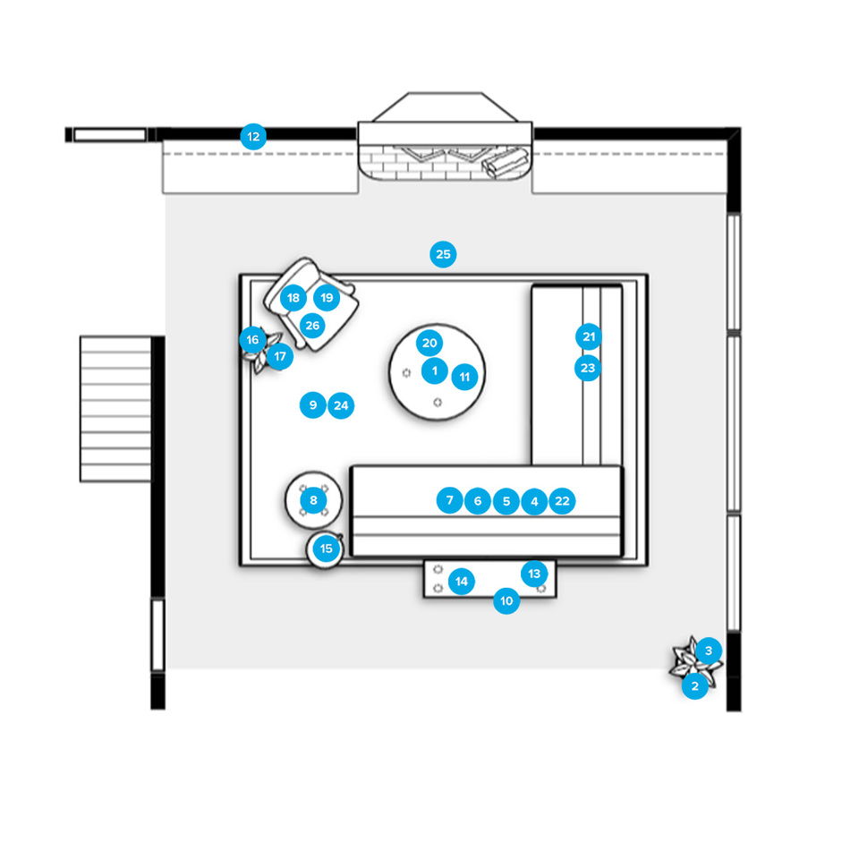 Online Designer Living Room Floorplan