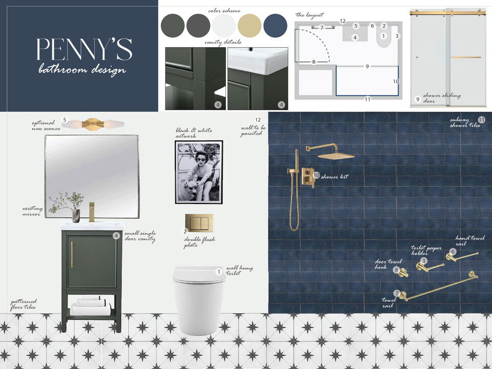 Modern Coastal Escape Bathroom Renovation Sharné L. Moodboard 1 thumb