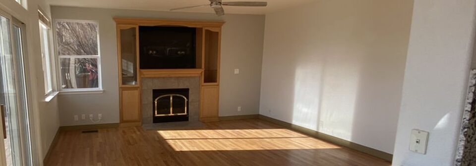 Cozy Transitional Living Room Design- Before Photo