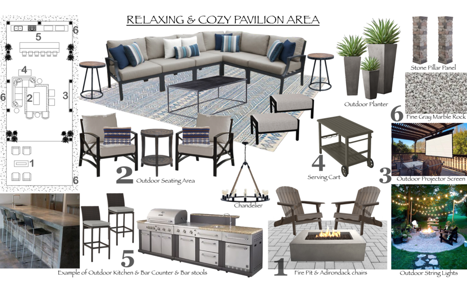 Modern Outdoor Living with Firepit Feature Nor Aina M. Moodboard 2 thumb