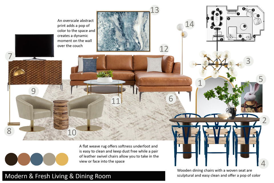 Modern & Fresh Living & Dining Room Drew F. Moodboard 1 thumb