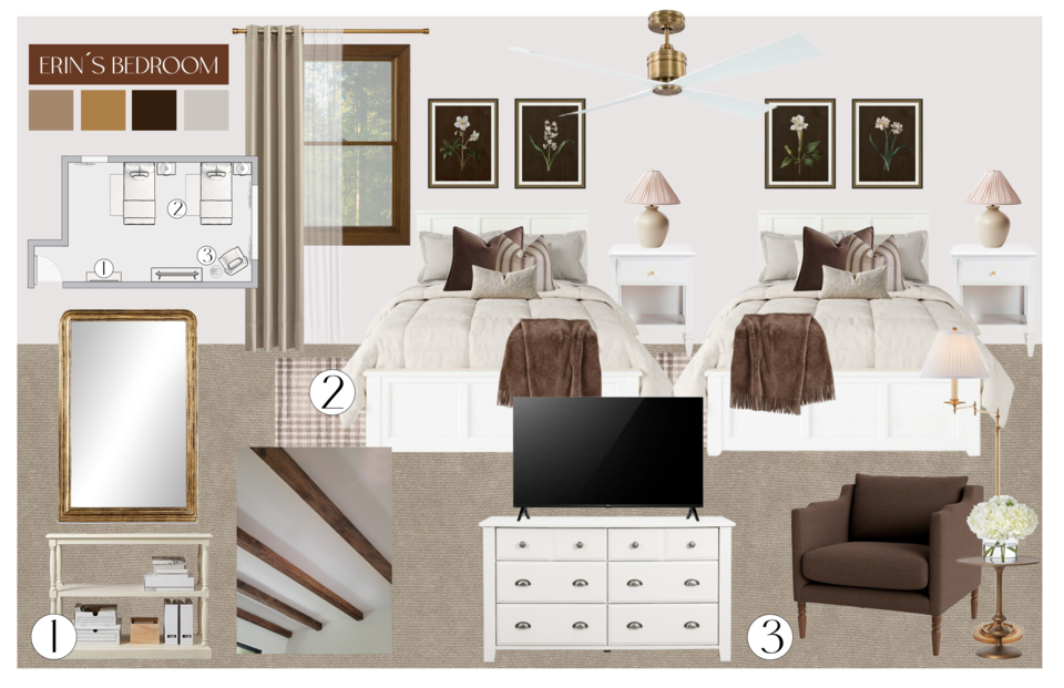 Sophisticated & Cozy Lake House Bedroom Design Lara D. Moodboard 2 thumb