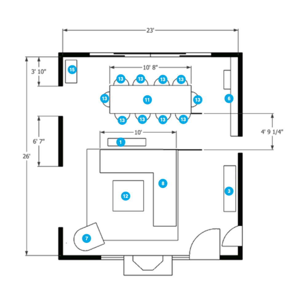 Plano de Sala-Comedor del Diseñador en Línea