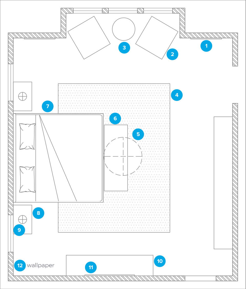 Online Designer Bedroom Floorplan