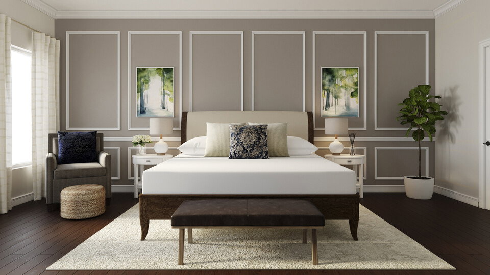 Calm Transitional Bedroom Interior Design Ideas