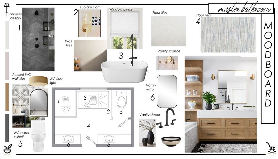 Baño principal transicional Lidija P. Tablero de inspiración 2 miniatura