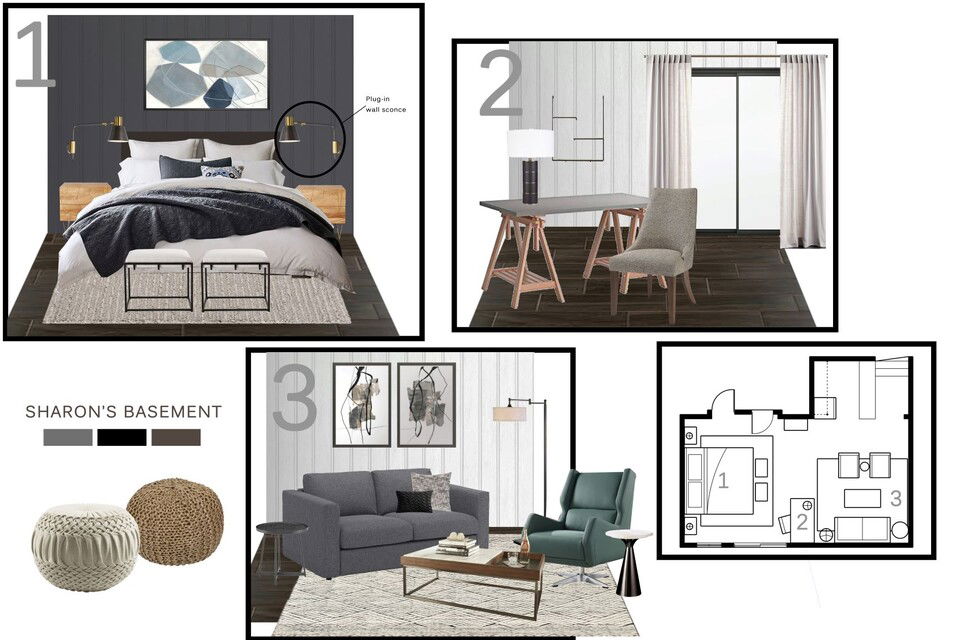 Cozy and Comfortable Basement Design Vera B. Moodboard 2 thumb