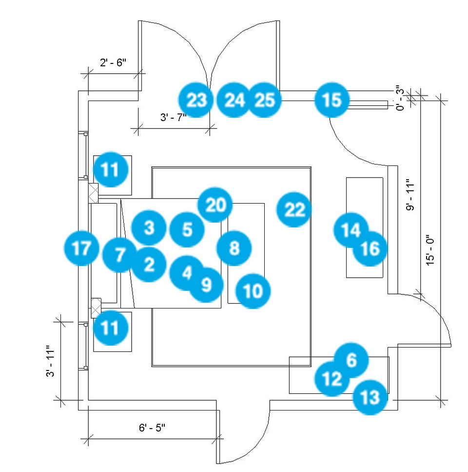 Online Designer Bedroom Floorplan