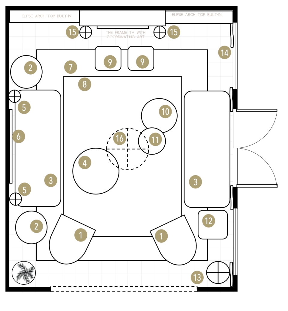 Online Designer Living Room Floorplan