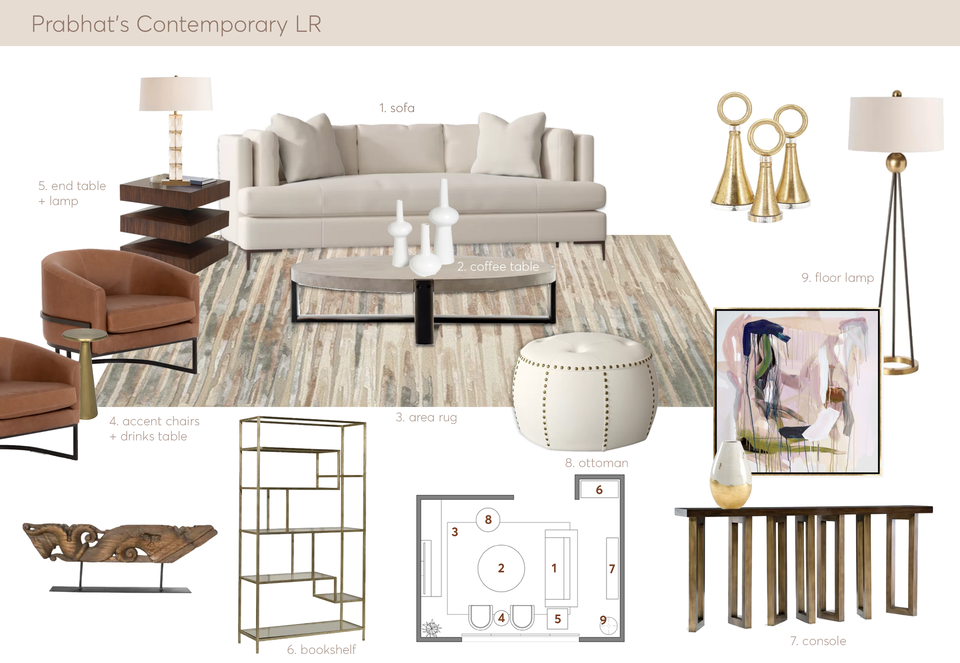 Contemporary Apartment Interior Design Jessica S. Moodboard 1 thumb