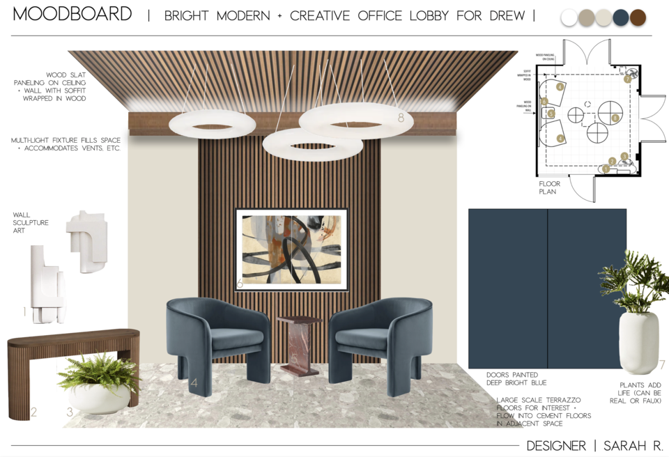 Sleek Minimal Hallway Renovation Sarah R. Moodboard 1 thumb
