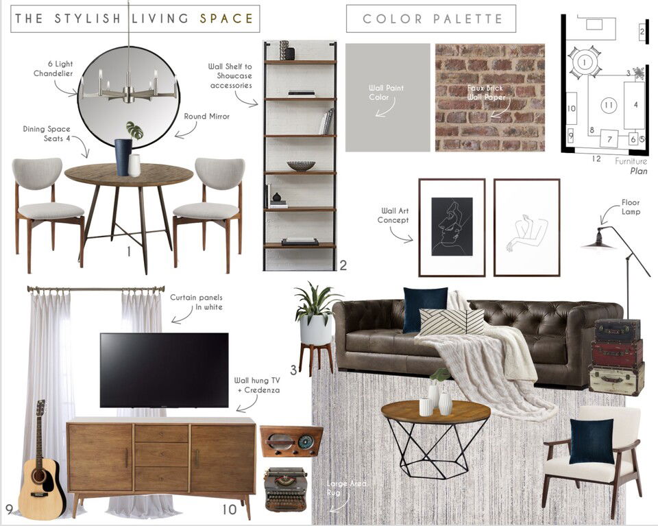 Classy Masculine Apartment Design Francis D. Moodboard 2 thumb