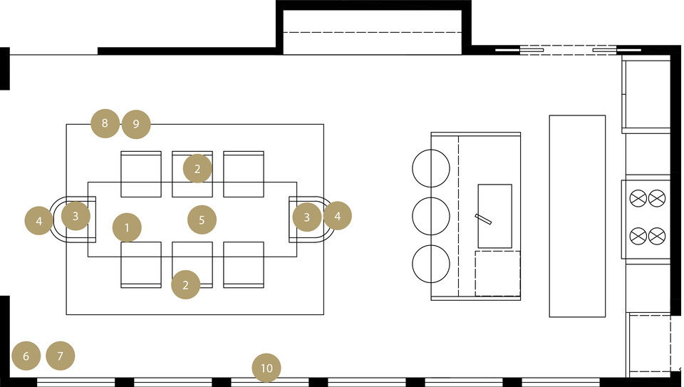 Online Designer Dining Room Floorplan