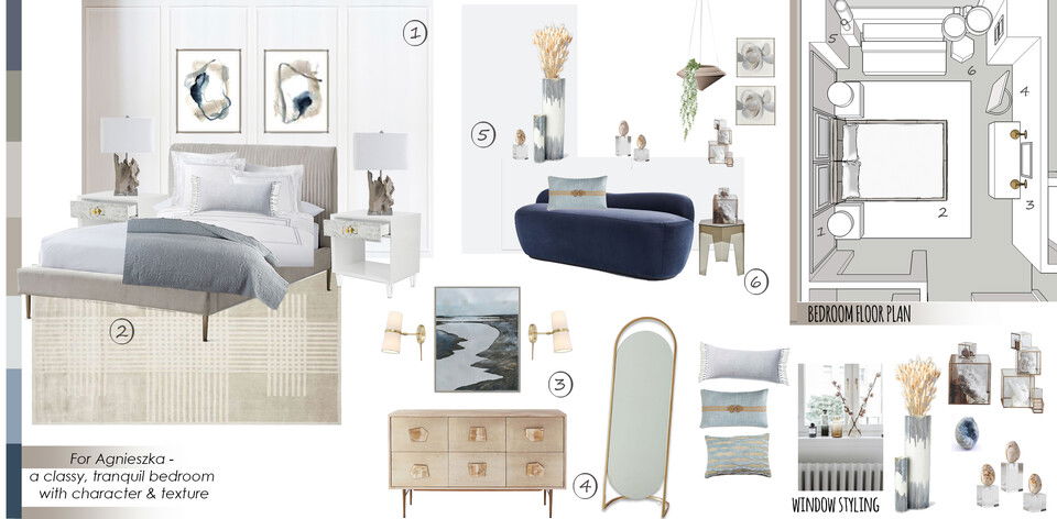 Diseño de Interior de Dormitorio Elegante y Tranquilo Tablero de Inspiración de Sonia C. 2 thumb
