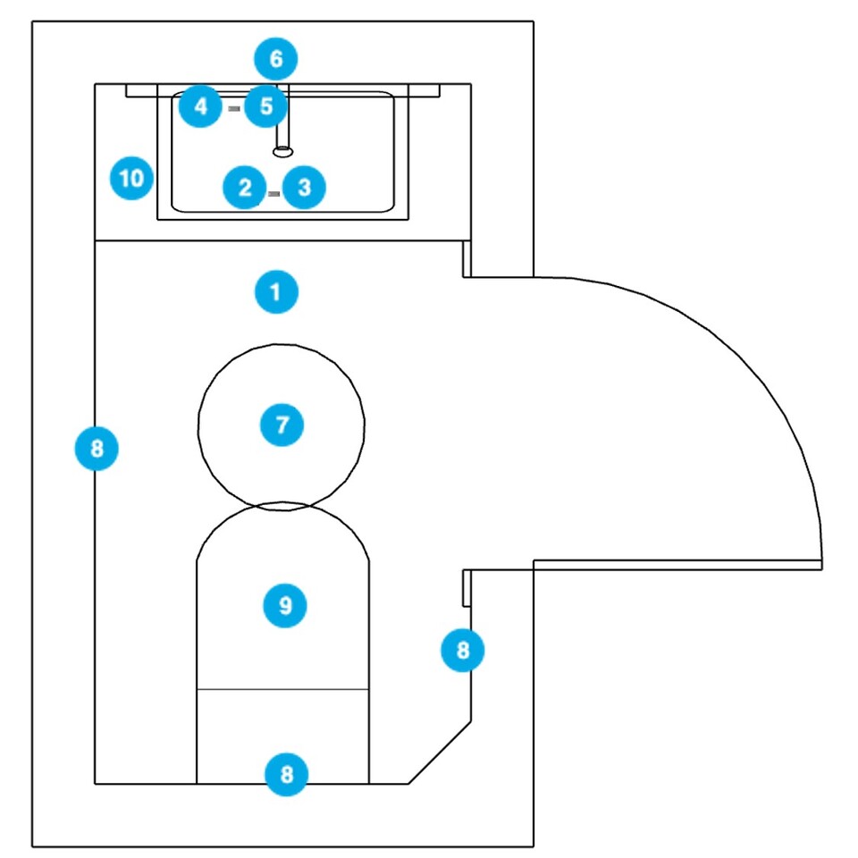 Online Designer Bathroom Floorplan