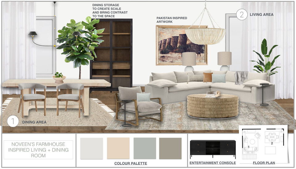 Diseño de Interior de Casa de Campo Moderna  Ryley B. Moodboard 2 miniatura