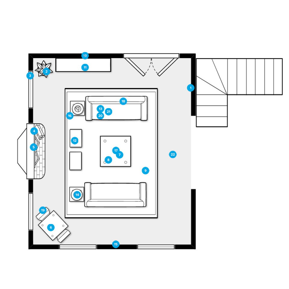 Online Designer Living Room Floorplan