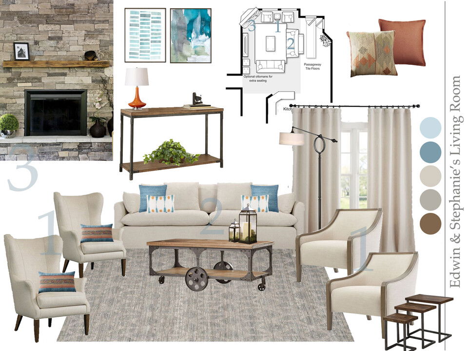 Transitional Bright Living Room & Dining Room  Amisha D. Moodboard 2 thumb