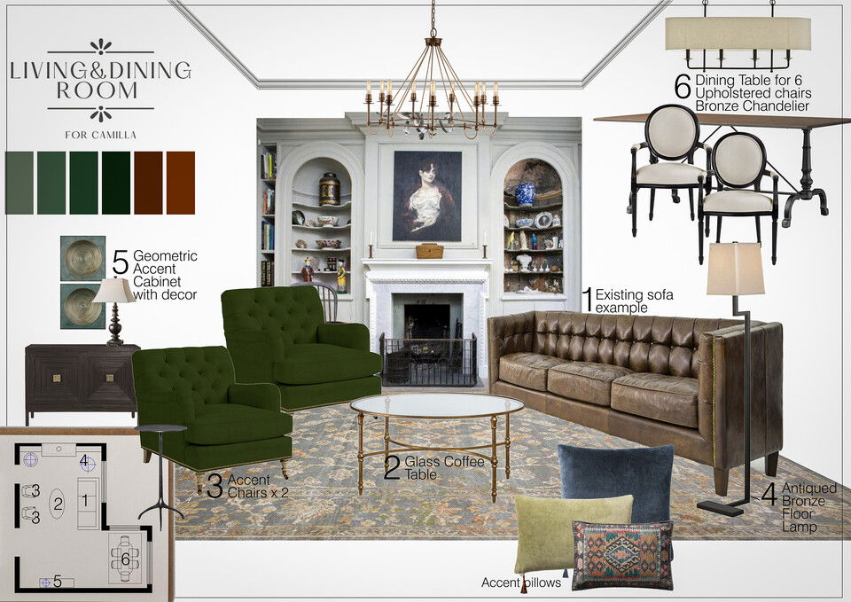 Classy Traditional Living & Dining Design Darya N. Moodboard 1 thumb