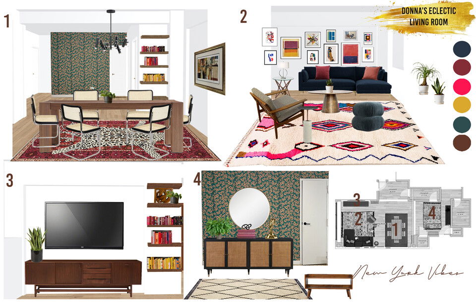 Eclectic Living Room Remodel Sierra G. Moodboard 1 thumb