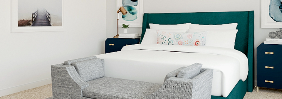 White and Bright Bedroom Transformation- After Rendering