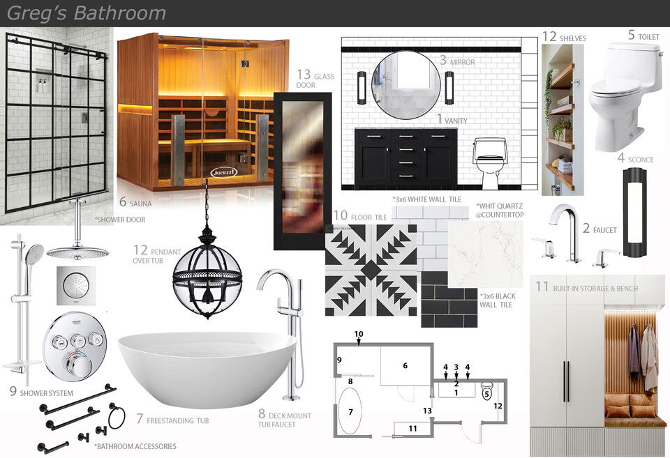 Contemporary Gym Bathroom Design Jessica S. Moodboard 1 thumb